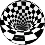 Sharkoon SKILLER SFM12 3D Vortex žaidimų kėdės kilimėlis, 120 cm, juodas/baltas