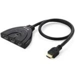 Equip 3x1 HDMI jungiklis, Full HD, 1920 x 1080 pikseliai, juodas