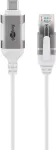 Goobay USB-C 3.1 į RJ45 Ethernet kabelis Slim, 7,5 m, baltas (74390)
