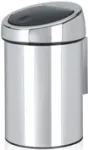 &Scaron;iuk&scaron;liadėžė BRABANTIA Touch Bin 3 L Brilliant Steel model 36 39 62