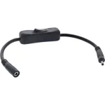 InLine DC kabelis su jungikliu, DC ki&scaron;tukas/lizdas 3.5x1.35mm, AWG 18, juodas, 0,20 m