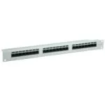 Patch Panel VALUE Cat.6/Class E 24 prievadai UTP &scaron;viesiai pilka