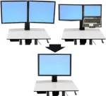 Ergotron WorkFit-C konvertavimo rinkinys i&scaron; dvigubo į vieną HD monitorių - tvirtinimo komponentas (konverterio rinkinys) LCD ekranui - ekrano dydis: 76,2 cm (30 inch) - tvirtinimo sąsaja: 100 x 100 mm