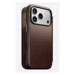 Mobilaus telefono dėklas Nomad Modern Leather Folio, skirtas iPhone 17 Pro, oda/aliuminis, 16 cm (6,3 inch), rudas, 4 kortelių ki&scaron;enės