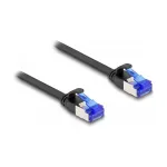 Tinklo kabelis DeLOCK RJ45 plok&scaron;čias jungiamasis kabelis Cat.6A 0,25 m juodas