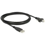 USB kabelis DeLOCK 2 m USB 2.0 USB A USB B juodas