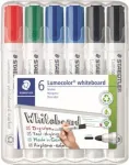Markeris baltajai lentai Staedtler 351 WP6 X, įvairių spalvų rinkinys, 2,0 mm antgalis