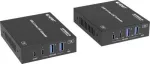 SpeaKa Professional SP-USBE-820 7+1 prievadų KVM praplėtimo įrenginys, valdomas per kompiuterį, juodas (SP-13472864)