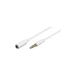 Wentronic Goobay 3,5 mm lizdo ilginimo laidas, baltas, 5 m - 3,5 mm ki&scaron;tukas (4 kontaktai, stereo) > 3,5 mm lizdas (4 kontaktai, stereo) (62364)