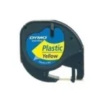 DYMO LetraTAG S0721670 plastikinė etikečių juosta, 12 mm x 4 m, geltona, skirta LetraTag LT-100H/LT-100T/QX50/XR