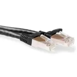 ACT Black 25 m LSZH SFTP CAT6A pataisos laidas su RJ45 jungtimis, apsaugotas nuo užsikabinimo
