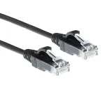 ACT Black 10 m LSZH U/UTP CAT6 plonas jungiamasis kabelis su RJ45 ki&scaron;tukais, be užkliuvimo