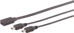 USB laidas S/CONN 13-20022 USB 2.0 0,3 m USB C 2x Mini-USB B Juodas