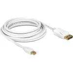 DeLOCK DisplayPort kabelis Mini DisplayPort (ki&scaron;tukas) &ndash; DisplayPort (ki&scaron;tukas) 3,0 m baltas (83483)