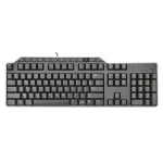 DELL KB-522 klaviatūra Office USB QWERTZ voki&scaron;ka juoda pilno dydžio laidinė