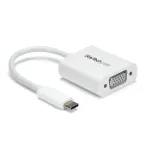 StarTech.com USB-C į VGA adapteris - Baltas, 3.2 Gen 1 (3.1 Gen 1), USB Type-C, VGA (D-Sub) i&scaron;ėjimas, 1920 x 1200 pikselių