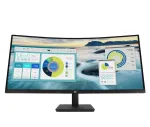 HP P34hc G4 WQHD USB-C lenktas monitorius, 86,4 cm (34 col.), 3440 x 1440 pikselių, Wide Quad HD, LCD, 5 ms, juodas