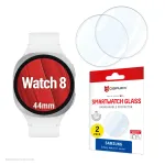 Apsauginis stiklas Galaxy Watch 8 (44mm) e.v.i. Displex 9H, 2 vnt., itin plonas, be rėmelio, apsauga nuo pir&scaron;tų atspaudų