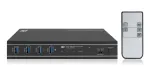 KVM jungiklis ACT 2 prievadų USB-C/HDMI 4K@60Hz AC7922 su USB klaviatūra/pele, HDMI vaizdu, 100W PD