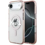 Karl Lagerfeld IML Choupette Sketch Logo MagSafe Dėklas, skirtas iPhone Air, rožinis
