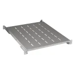EFB Elektronik 19 inch 1U fiksuota lentyna, montavimo gylis 750-850 mm, 120 kg apkrova, spintos gylis 1000 mm, RAL 7035 &scaron;viesiai pilka