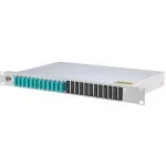 METZ CONNECT 150255BA12-E 1U 24-Port LC-Duplex OM4 Fiber Optic Patch Panel - Grey (RAL 7035)