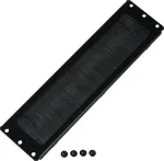 Rockstable kabelių pravedimo panelė su &scaron;epetėliu - juoda - 276 mm - 73 mm - 10 mm - 180 g (RS19-CEBM)