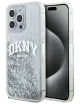 DKNY Apple iPhone 15 Pro 6.1 Hardcase Liquid Glitter Big Logo Black