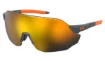 Under Armour UAHALFTIMEF2M Unisex Sunglasses - Black Frame, Grey Lens, 65mm Lens Width, 120mm Temple Length
