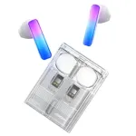 Joyroom IceLens serijos belaidžiai ausinukai su LED ap&scaron;vietimu, Bluetooth 5.3, balti (JR-TC1-WHT)