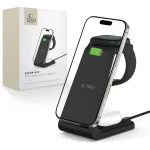 TECH-PROTECT QI15W-A36 3-in-1 belaidis įkroviklis &bdquo;Apple&ldquo; įrenginiams, juodas