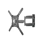 DELTACO ARM-1205 Full Motion Wall Mount for 23-55 inch Flat/Curved LCD Displays, Black, 3-Way Articulating Arm, VESA up to 400x400, 35kg Capacity