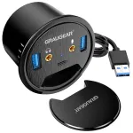 USB centrinis įrenginys (hub) GRAUGEAR G-THUB-AU-60 USB 3.2 Gen 1 Type-A juodas