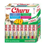 &Scaron;lapieji skanėstai katėms INABA Churu Variety Box &ndash; Tunas, 40 &times; 14 g pastos paketėliai, be grūdų, be glitimo