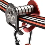Fofana Ninja Slider Slackline Pulley &ndash; lauko zip line vežimėlis vaikams, 110 kg talpa, juoda/geltona