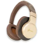 GUESS 4G Script Metal Logo belaidės ausinės ant ausų, Bluetooth 5.3, ruda