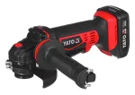 Kampinis &scaron;lifuoklis YATO YT-82826, 18V Li-Ion 2Ah, 125 mm diskas, 10 000 aps./min., M14 sriegis, beįrankis reguliuojamas gaubtas