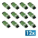 LogiLink SC Simplex &scaron;viesolaidžio adapteris, žalias, be flan&scaron;o, 12 vnt. pakuotė