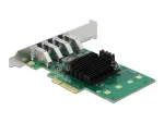 DeLOCK PCI Express x4 kortelė 4 x i&scaron;oriniai USB 3.0 keturi kanalai - Low Profile
