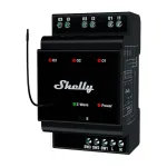 Shelly Qubino Wave Pro 3 Z-Wave 3 kanalų relė montuojama ant DIN bėgelio