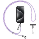 USAMS SJ746 30W USB-C į Lightning laidas su telefono dirželiu, 1,2 m, violetinis