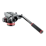 Manfrotto MVH502AH Fluid Video Head su plok&scaron;čiu pagrindu, 4kg keliamoji galia, 75mm pagrindas, juoda