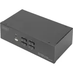 DIGITUS KVM jungiklis, 4 prievadai, dvigubas ekranas, 4K, DisplayPort&reg;