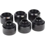 Alphacool Eiszapfen 17379 HardTube prisukama glaudžiamoji jungtis 16 mm G1/4, Deep Black, 6 vnt.