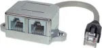 S CONN MAXIMUM CONNECTIVITY RJ45 telefono/interneto splitterio adapteris, Cat. 5e, ekranuotas, 0,1 m, juodas 75002-2