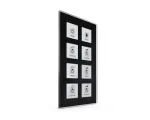 MDT BE-GT08S.01 Glass Push Button Plus 8-ių klavi&scaron;ų juodas