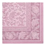 PAPSTAR ROYAL Collection Ornaments servetėlės, violetinės, 4 sluoksnių, 400 x 400 mm, 1/4 lankstymo, 50 vnt. 37025