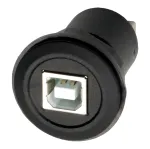 EXSYS EX-49213 skydelio montavimo adapteris USB-B female į USB-A female, USB 2.0, metalinis rėmas
