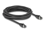 Delock tinklo kabelis - RJ-45 (M) - RJ-45 (M) - 5,0 m - 7,5 mm - S/FTP - CAT 8.1 - halogeno neturintis, su apsauga nuo užkliuvimo - iki 40 Gbps duomenų perdavimo sparta - juoda (80236)