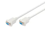 Assmann Zero-Modem jungiamasis kabelis, D-Sub9 F/F, 3,0 m, snap-hoods, be (AK-610100-030-E)